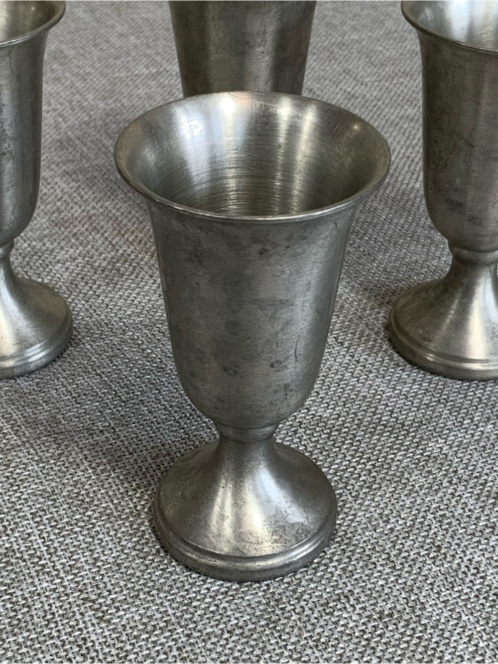 Vintage Pewter Cordial Cups Set of 4 WEB 1148 Goblets